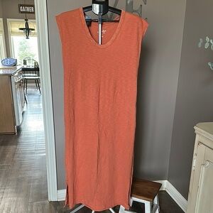 Universal Thread Rust Sleeveless Maxi Dress with Slits on Both Sides